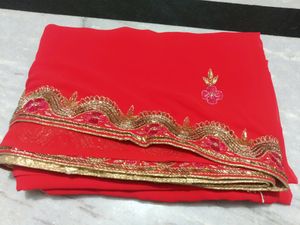 New Heavy Moti Work Saree