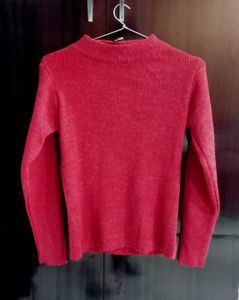 RED full sleeve woollen top pullover ❤️