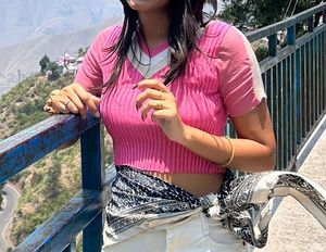 Pink Cropped Top