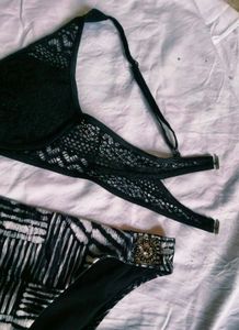 Stylish Black Lace Bikini Set
