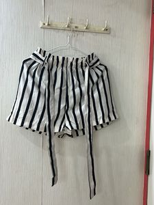 Striped High-Waisted Shorts