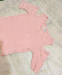 Baby Pink Color Top For Girl