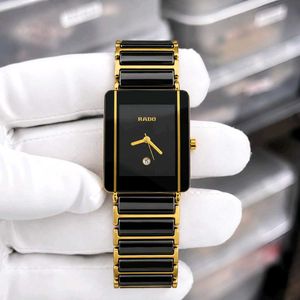 Rado Black Gold Rectangular Watch