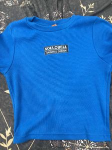 Blue Cropped T-Shirt