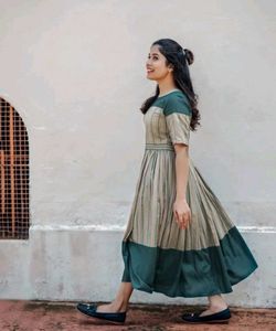 Elegant Striped Kurta Dress - All size