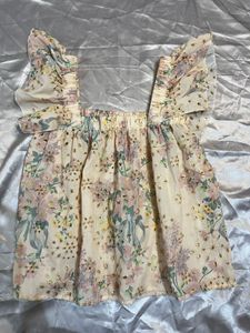 multicolour flower Korean pretty top