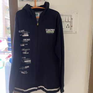 TeamSpirit Black Zip-Up Hoodie (L)
