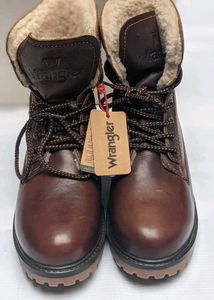 Men's Brown Leather Lace-Up Boots