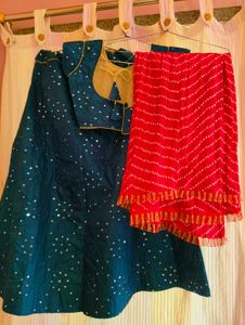 Lehenga Choli with Mirror Work(9-10 yrs)