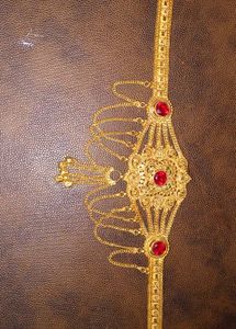 1 gram Gold Plated bajubandh with Red Stones