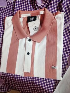 HM striped polo tshirt