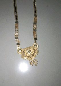 Gold Plated Mangalsutra And Earrings