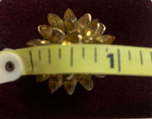 Amber Blossom Statement Ring