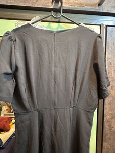 Korean Style Black Midi Dress