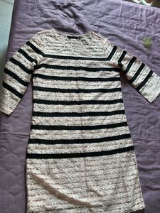 Chic Striped Lace Dress