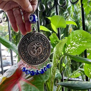 Om &amp; Evil Eye protection Pendant with Beads NEW