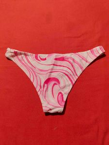 Pink &amp; White Printed Women’s Thong Panty – XL