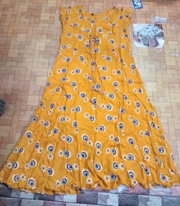 Boho Peacock Print Long Dress 👗