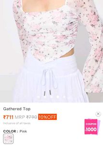 Floral Print Square Neck Top