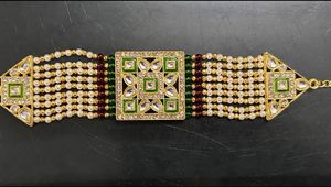 Exquisite Kundan Pearl Bracelet