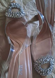 Embellished Stone Brochis Heels