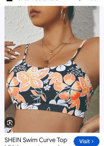 SHEIN Vibrant Floral Bikini top