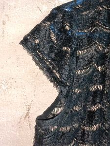 Elegant Black Lace Bolero Shrug Sheer