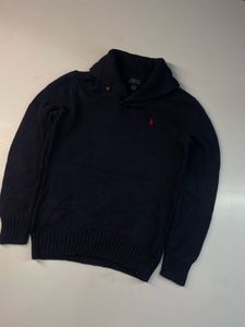 Polo Ralph Lauren Navy Shawl Collar Sweater