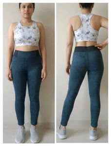 Imported Brand Comfortable Blue Athleisure Legging