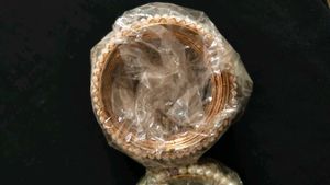 Elegant Beaded &amp; Pearl Bangles Set