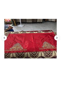 Red Embellished Lehenga Skirt