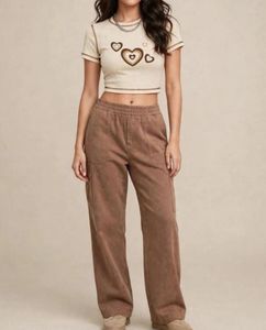 Cute Heart Print Crop Top