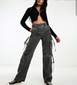 BERSHKA Cargo Jeans with Straps