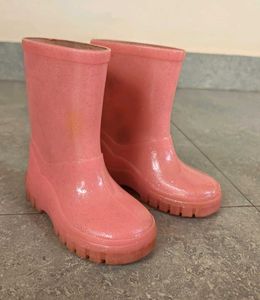 Sparkly Pink Rain Boots
