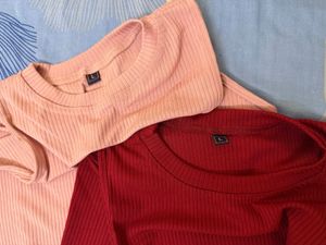 Ribbed Sleeveless Tops (Set of 2)