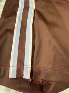 H&amp;M Brown Striped Wide legged Track Pants