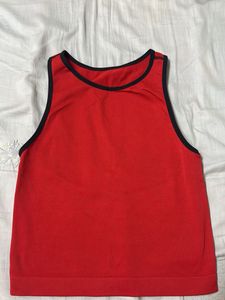 Red Sleeveless Tank Top