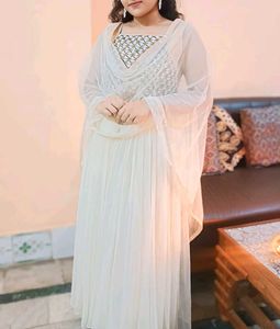 Beautiful Gown With Fantastic All Over Zardosi Emb