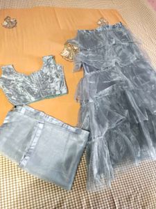 🌼❤️Grey Lehenga Choli Set❤️🌼