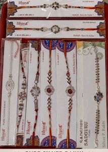 Silver  polish Rakhi CollectionPick any600
