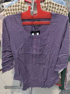 Elegant Purple Embroidered Top