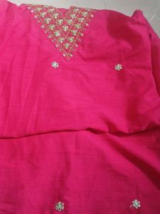 Red Kurta Set with Intricate Embroidery