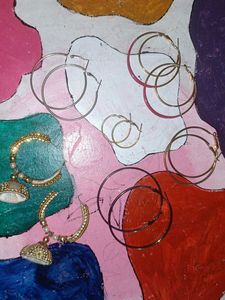 Chunky Hoop Earrings Set