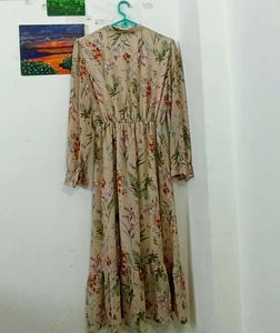 Elegant Floral Print Midi Dress