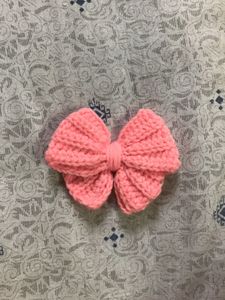 Crocheted Bow Hair Clip