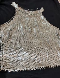 Sparkling Sequin Halter Top