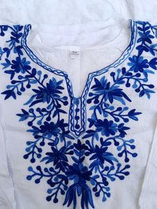 White Embroidered Kurta Tunic