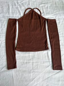 Halter Neck Fitted Cotton Top