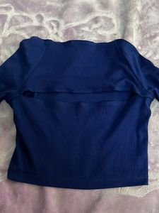 bonkers corner Blue Crop Top