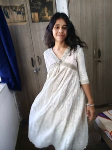Elegant Off-White Ethnic Gown